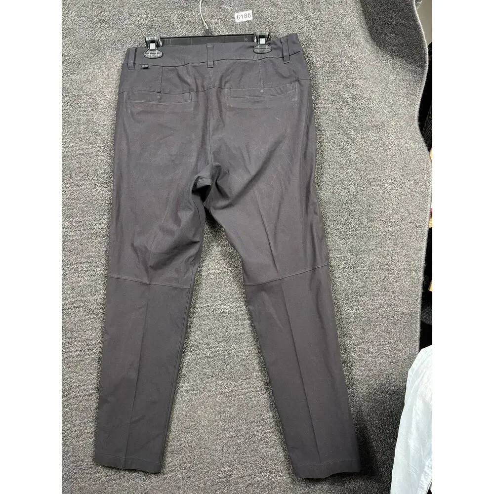 Lululemon Performance Dress Chino Pant Mens 32 Charcoal Gray Stretch Zip Pocket